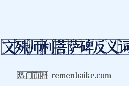 文殊师利菩萨碑反义词是什么意思的图片